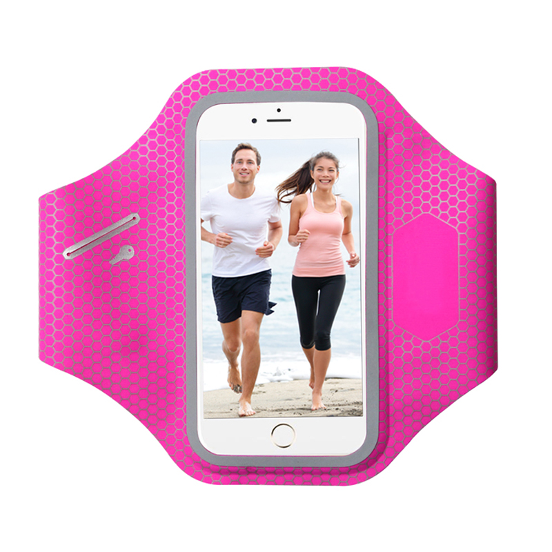 Kohandatud elastne peegeldav Fitness Smartphone Case Sport Armsband